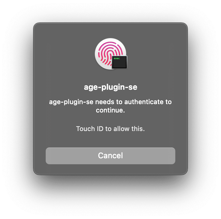 Touch ID prompt
