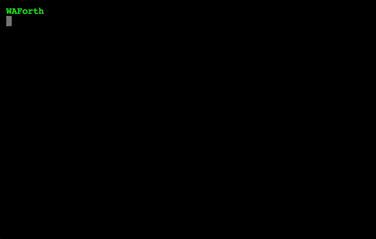WAForth Interactive Console